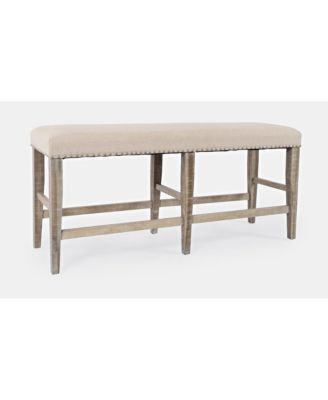 Fairview Transitional 52" Backless Upholstered Counter Height Bench