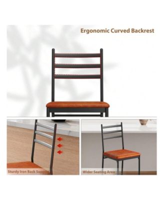 Home Bar Stools Set Of 2/4, Faux Leather Bar Chair With Back, Thick Cushion, Upholstered Counter Height Bar Stools, Footrest For Counter Bar