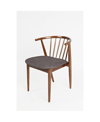 Denmark Upholstered Mid-Century Modern Curved Back Side Chair (Set of 2