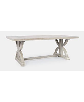 Fairview Transitional Herringbone Distressed Acacia Coffee Table