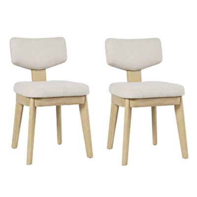 Set of 2 Tate Mid-Century Modern Split Back Upholstered Dining Chair