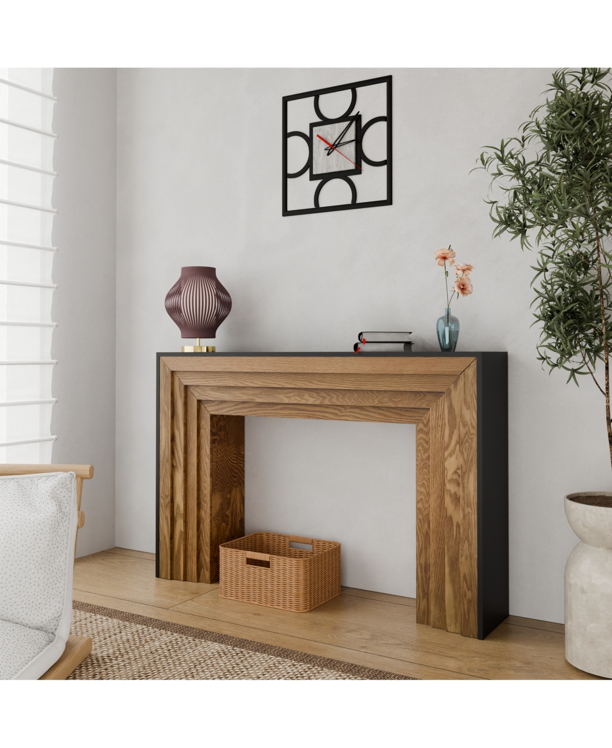 Lovmor 47in Modern Wood Console Table , Entryway Table, Sofa Table