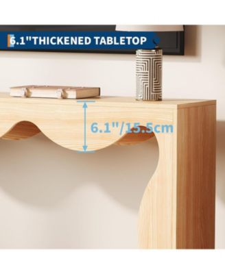 63" Farmhouse Entryway Table,Console Table with Storage,Sofa Table Behind Couch,Narrow Entry Table, Brown