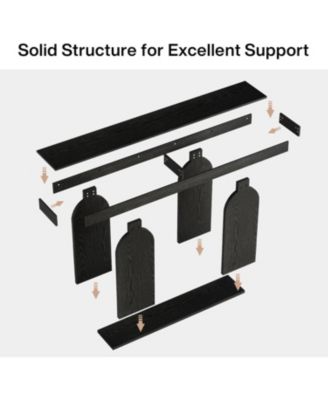 Black Console Table, 70.9-Inch Extra Long Sofa Table