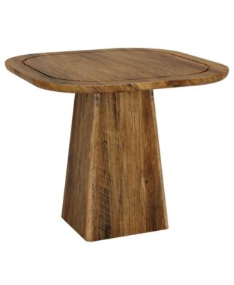 Square Dining Table for 2-4, 31.5" Farmhouse Small Kitchen Table with Heavy-Duty Pedestal Base
