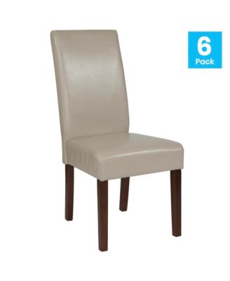 Ellison Mid-Century Panel Back Parsons Accent Dining Chair - Set of 6