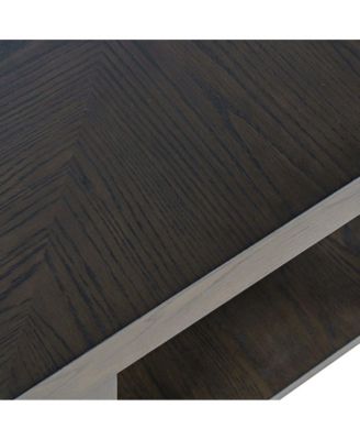 Laurel Creek Modern Contemporary 24" Square End Table with Open Shelf