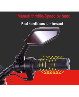 Red 12 V Kids Motorcycle for  3-8 Years Kids, Kids Ride On Toy with Training Wheels, Manual Throttle, Drive By Hand and Lighting Wheels