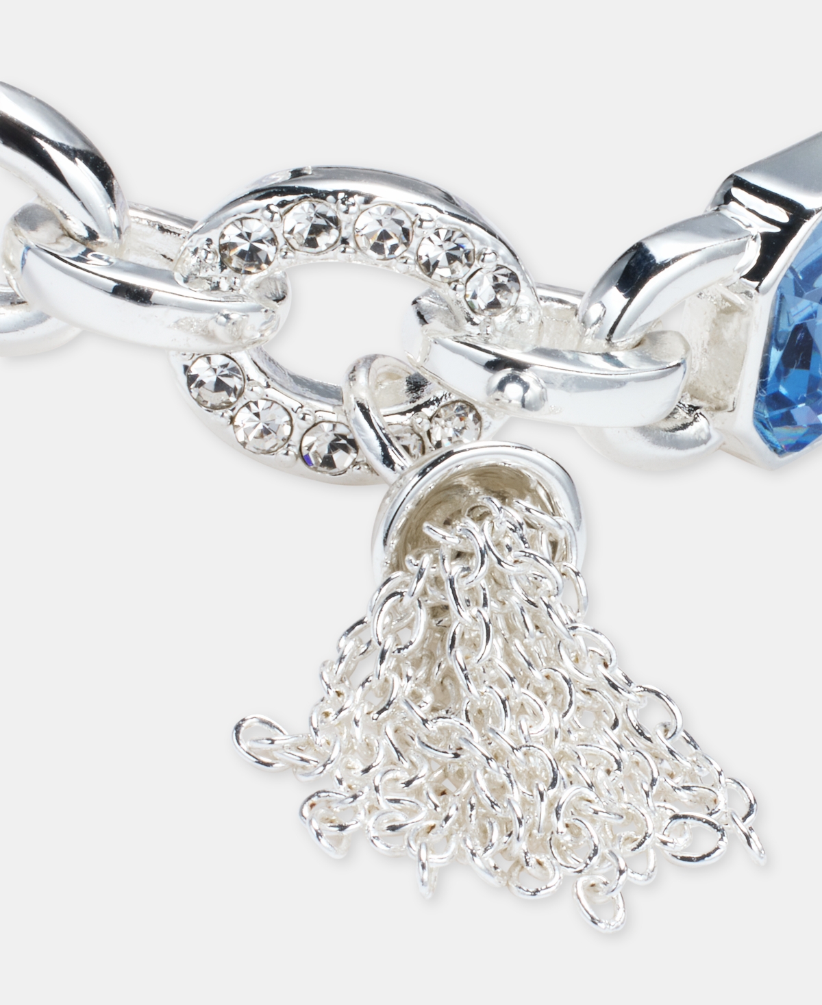 Anne Klein Pave Bar & Emerald-Cut Stone Stretch Bracelet