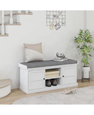 Entryway Shoe Rack with Seat and Hidden Drawer