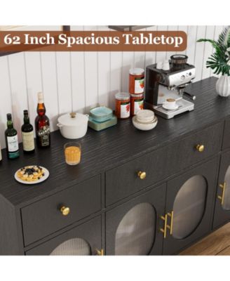 Buffet Cabinet with Storage,62'' Large Sideboard