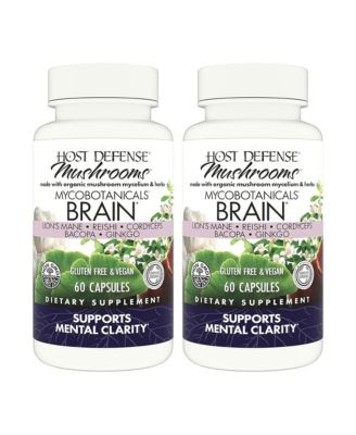 MycoBotanicals Brain Capsules, 120 ct (Pack of Two 60 ct Units)