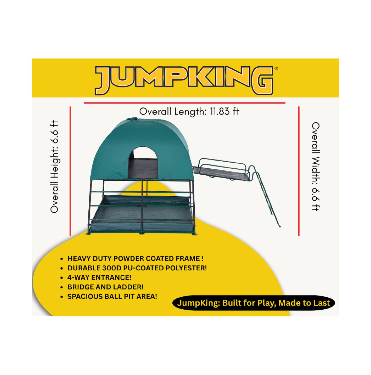 Детская игрушка JumpKing Climbing Den & Bridge Attachment, цвет: Чёрный — фото 4