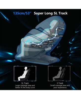 Full Body Zero Gravity SL Track Massage Chair w/ Negative Ion Generator