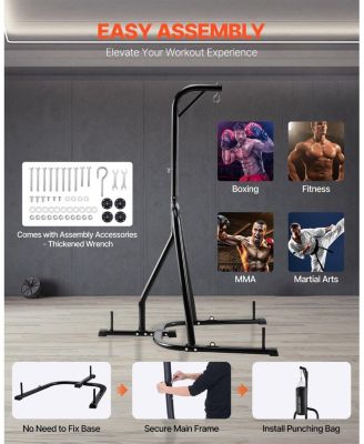SUGFIT Punching Bag Stand Heavy Duty Boxing Bag Stand Holds 140 LB with Weighted Base
