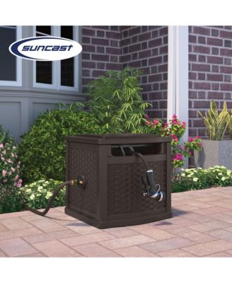 150 Foot Slide Trak Outdoor Garden Water Hose Hideaway for Patio, Java