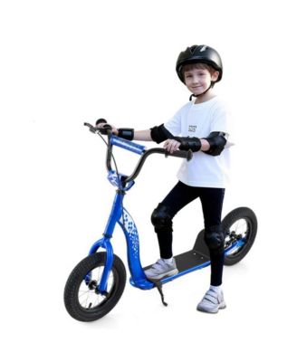 Youth Kick Scooter with Adjustable Height and Inflatable Wheels