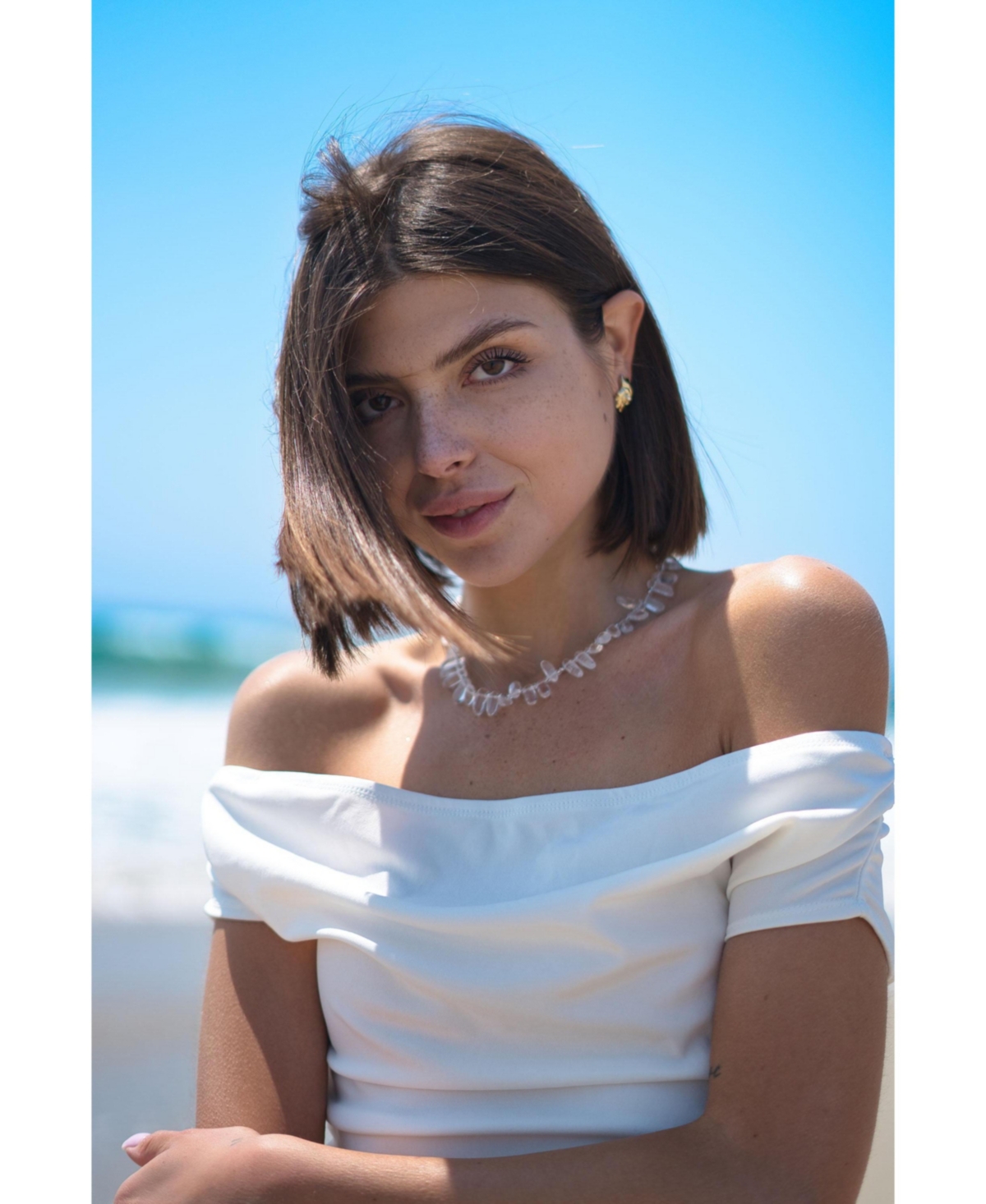 Classicharms Leah Seahell Stud Earrings