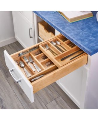 18&#39;&#39; Tiered Cutlery Drawer Organizer w/ Soft-Close, 4WTCD-21HSC-1