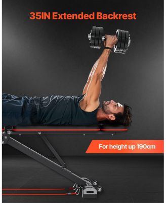 Weight Bench, 800 lb Adjustable Bench Press with Leg Extension and Preacher Pad for Home Gym Strength Training