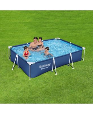 Steel 9'10" x 6'7" x 26" Rectangle Above Ground Pool w/DuraPlus Liner