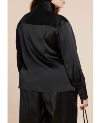Women's Deconstructed Neckline Blouse