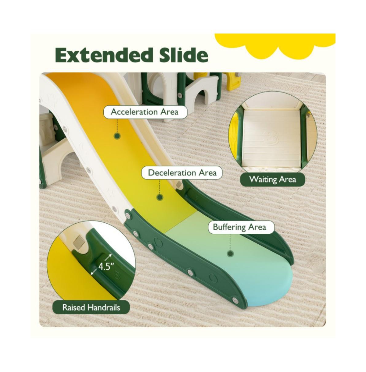 Hongge 10 in 1 Toddler Slide and Climber Indoor Playset