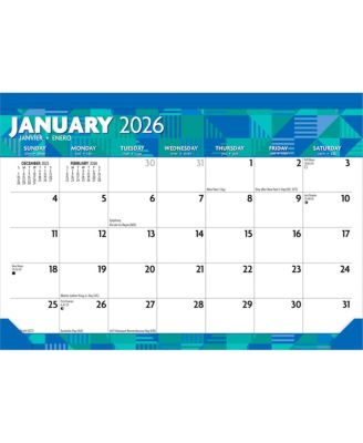 Large Print | 2026 17 x 12 Inch Monthly Desk Pad Calendar