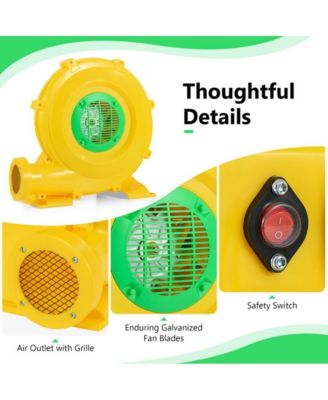 780W 1 HP Bounce House Blower with Handle and Stakes