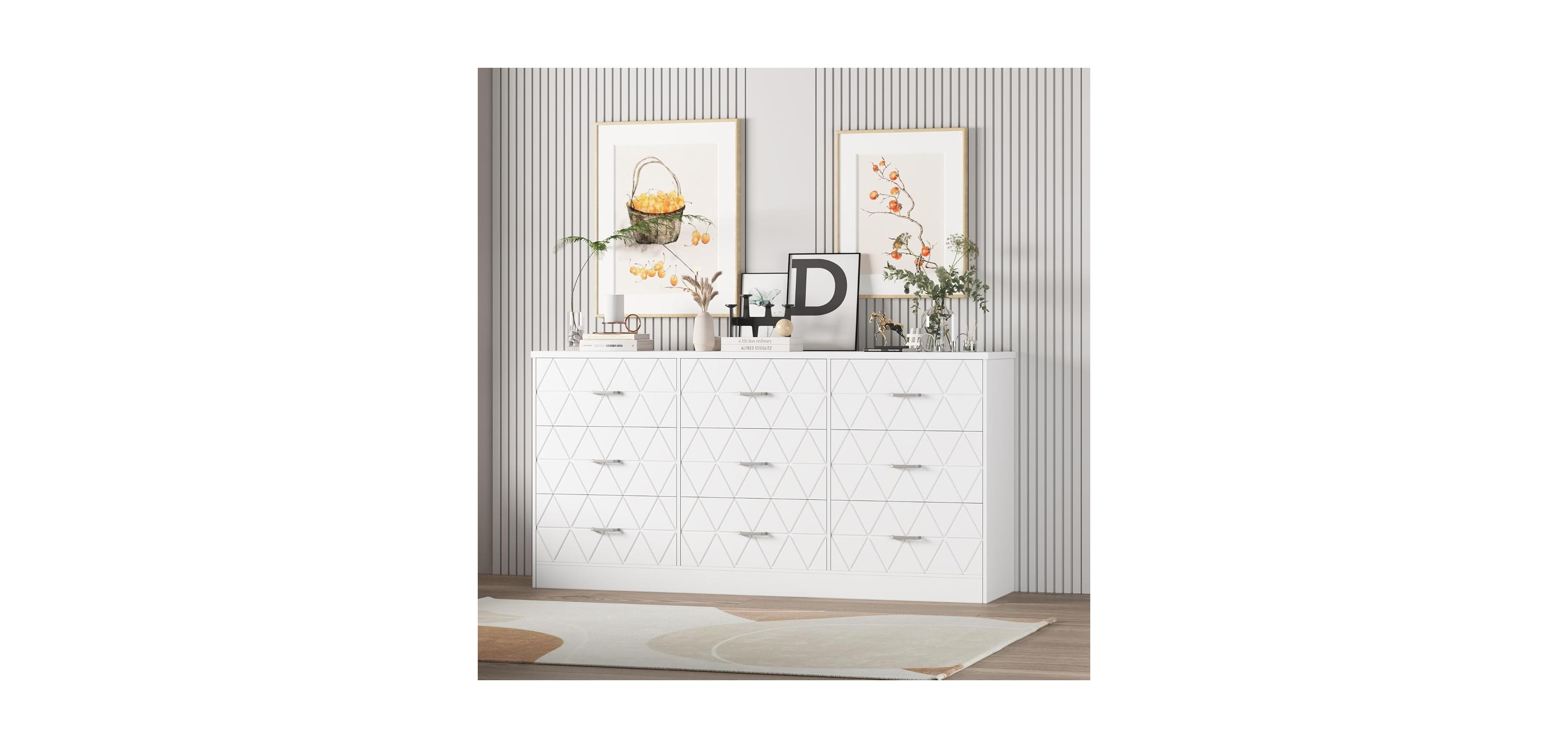 gaomon 9-Drawer Dresser, 63'' Modern Wooden Storage Chest of Drawers