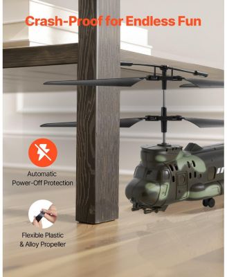 RC Helicopter 2.4GHz Military 3.5-Channel with LED Lights