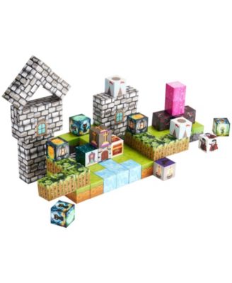Magnetic Blocks, 100-Piece Cemetery Zombie Themed Magnetic Cube Building Set for Kids Ages 3