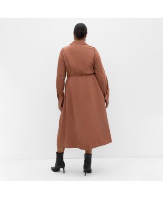 Plus Size Leia Long Sleeve Midi Dress