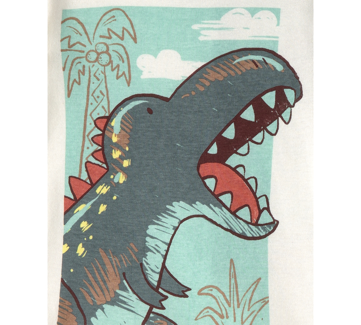 Carter's Boys' Toddler 2T-5T Dinosaur Print Top and Pajama Pants, 4-Piece Set