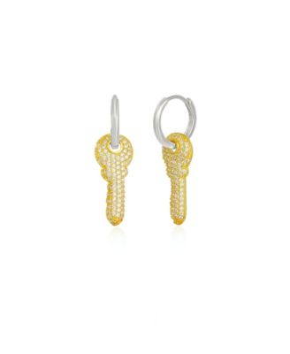Key Hoop Sterling Earring