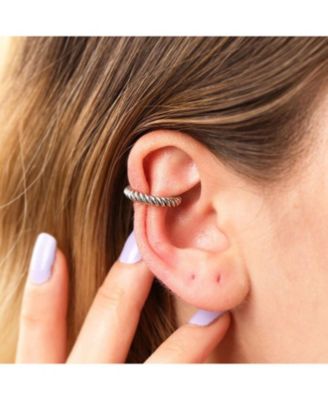 Twisted Sterling Ear Cuff No Piercing