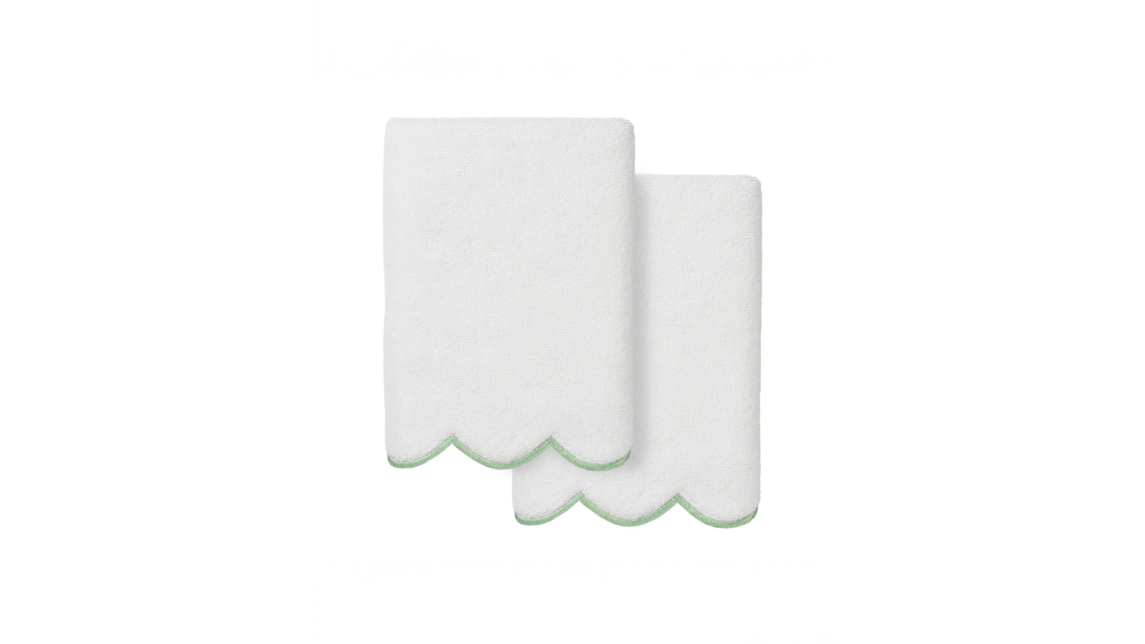Linum Home Adornia Scallop Cotton 2-Pc. Hand Towel Set, 16" x 30"