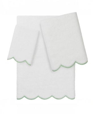 Adornia Scallop Cotton 3-Pc. Towel Set