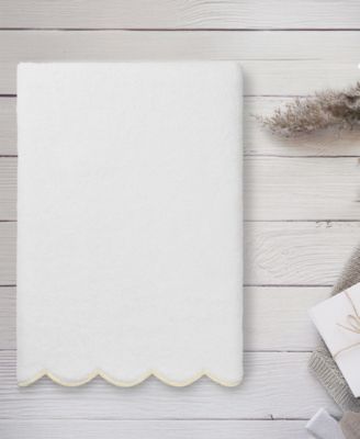 Adornia Scallop Cotton Bath Towel, 27" x 54"