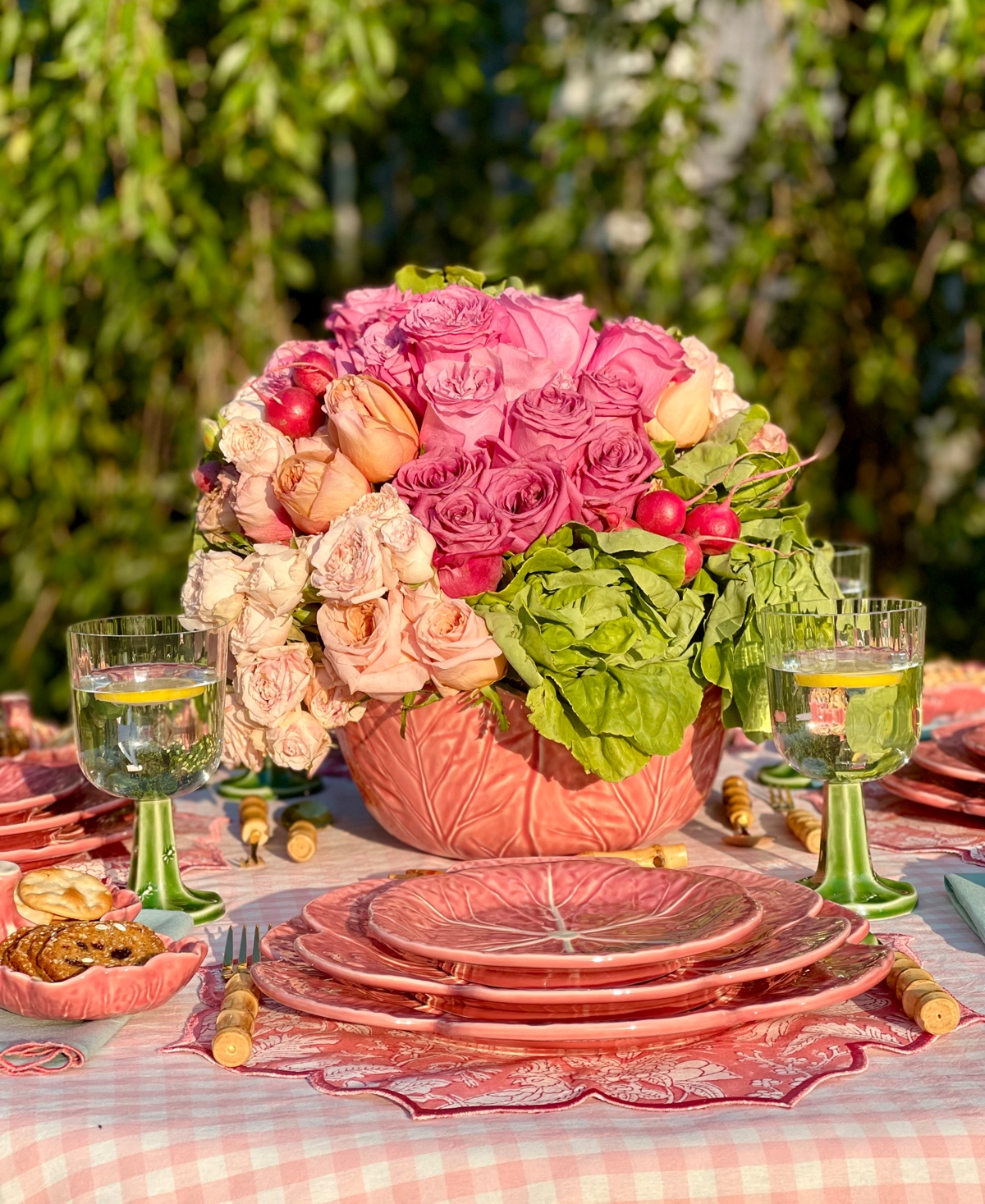 Bordallo Pinheiro Cabbage Dinner Plates, Set of 4