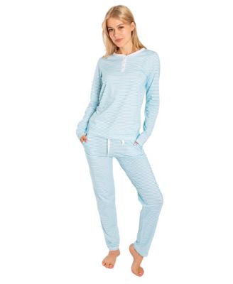 Women's Organic Cotton Jersey Two Piece Long Sleeve Pajama Set