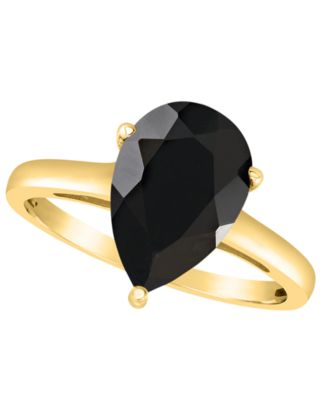 Black Onyx (12x8mm) Ring in 14k Yellow Gold (also in 14k White Gold)