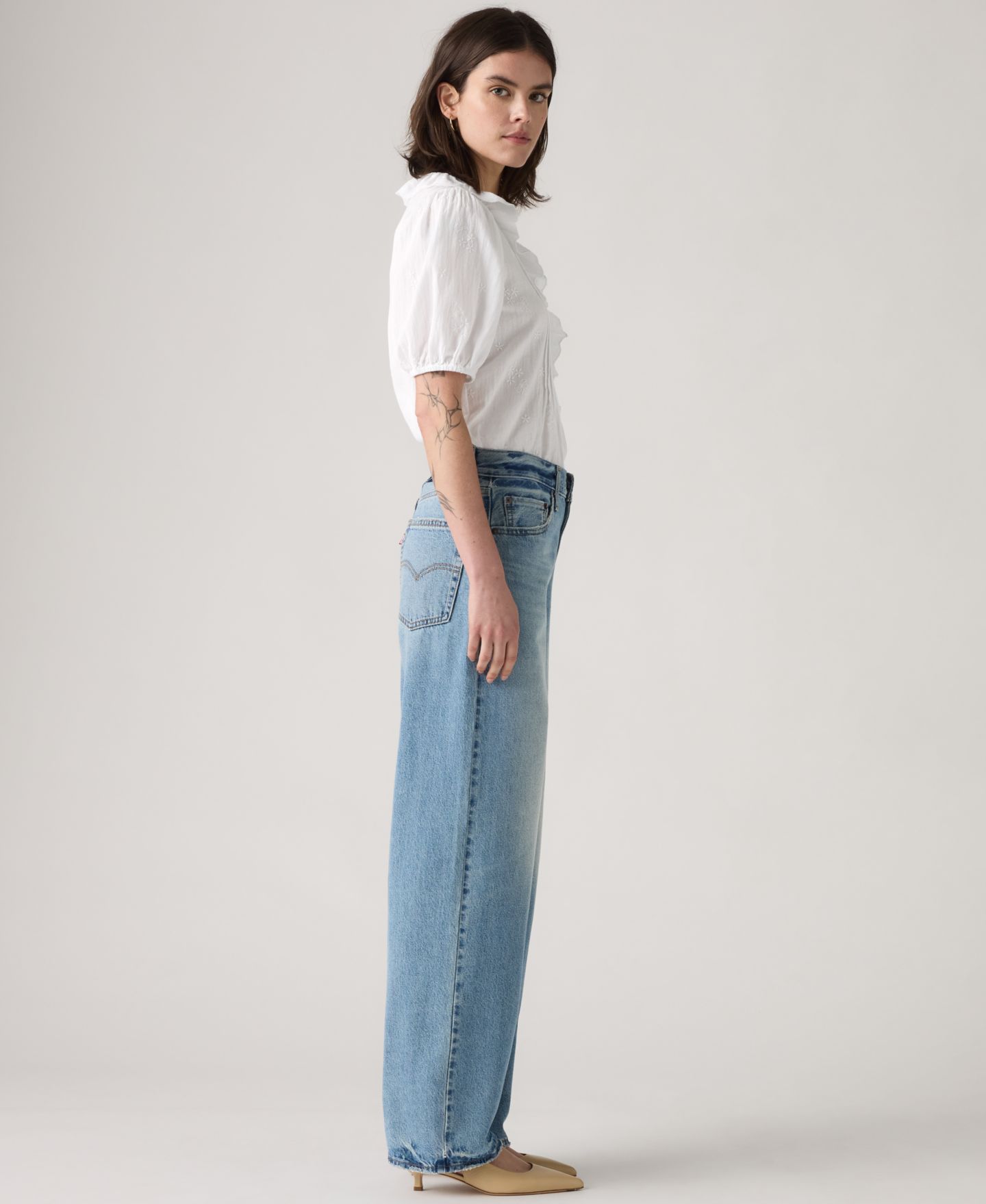 Женские джинсы Levi's Premium Mid-Rise Baggy Dad, цвет: Easy Days — фото 3