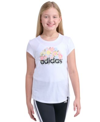 Girls' 8-16 Essential Short-Sleeve Ribbed Crewneck T-Shirt