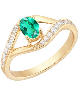 Lab Grown Multi Gemstone Ring in Sterling Silver (also in 14k Gold Over Sterling Silver)