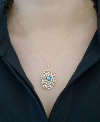 Diamond (1/2 ct. t.w.) Pendant Necklace in 14k Yellow Gold