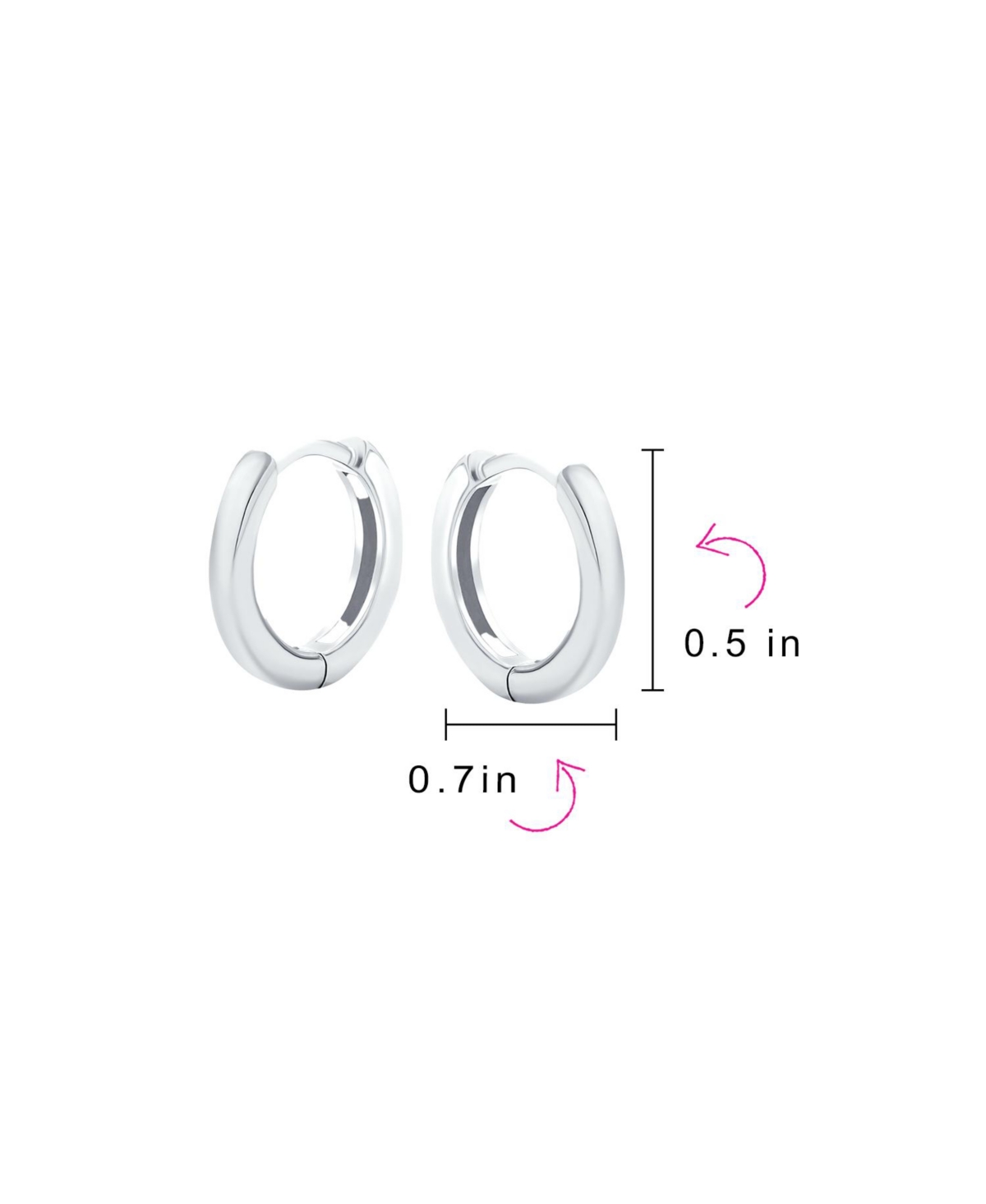 Bling Jewelry Set of 2 Classic Thin Hoop Huggie Earrings Silver Gold Plated Sterling Silver
