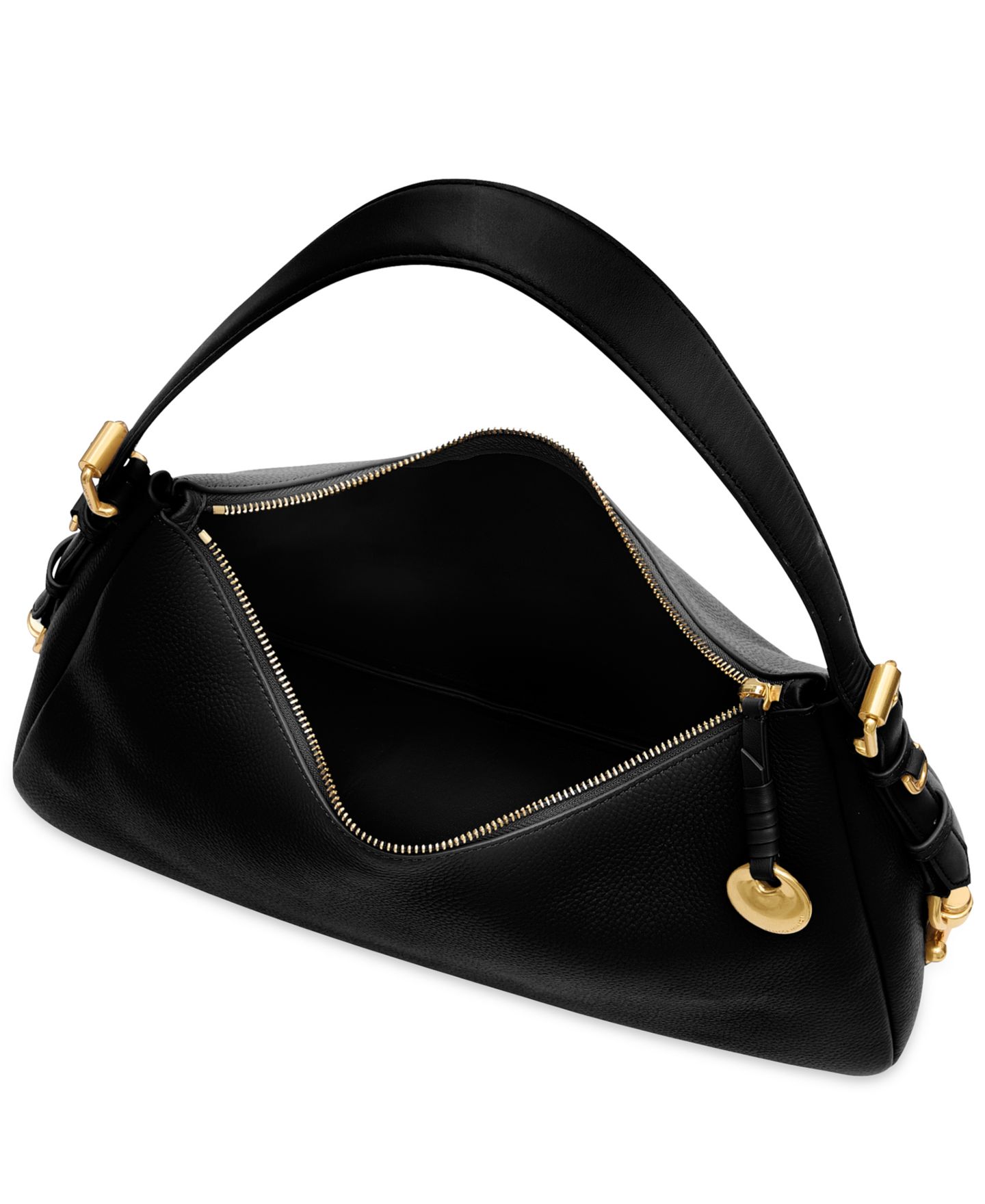 Женская сумка Rebecca Minkoff Mia Large Pebble Leather Shoulder, цвет: Чёрный — фото 3