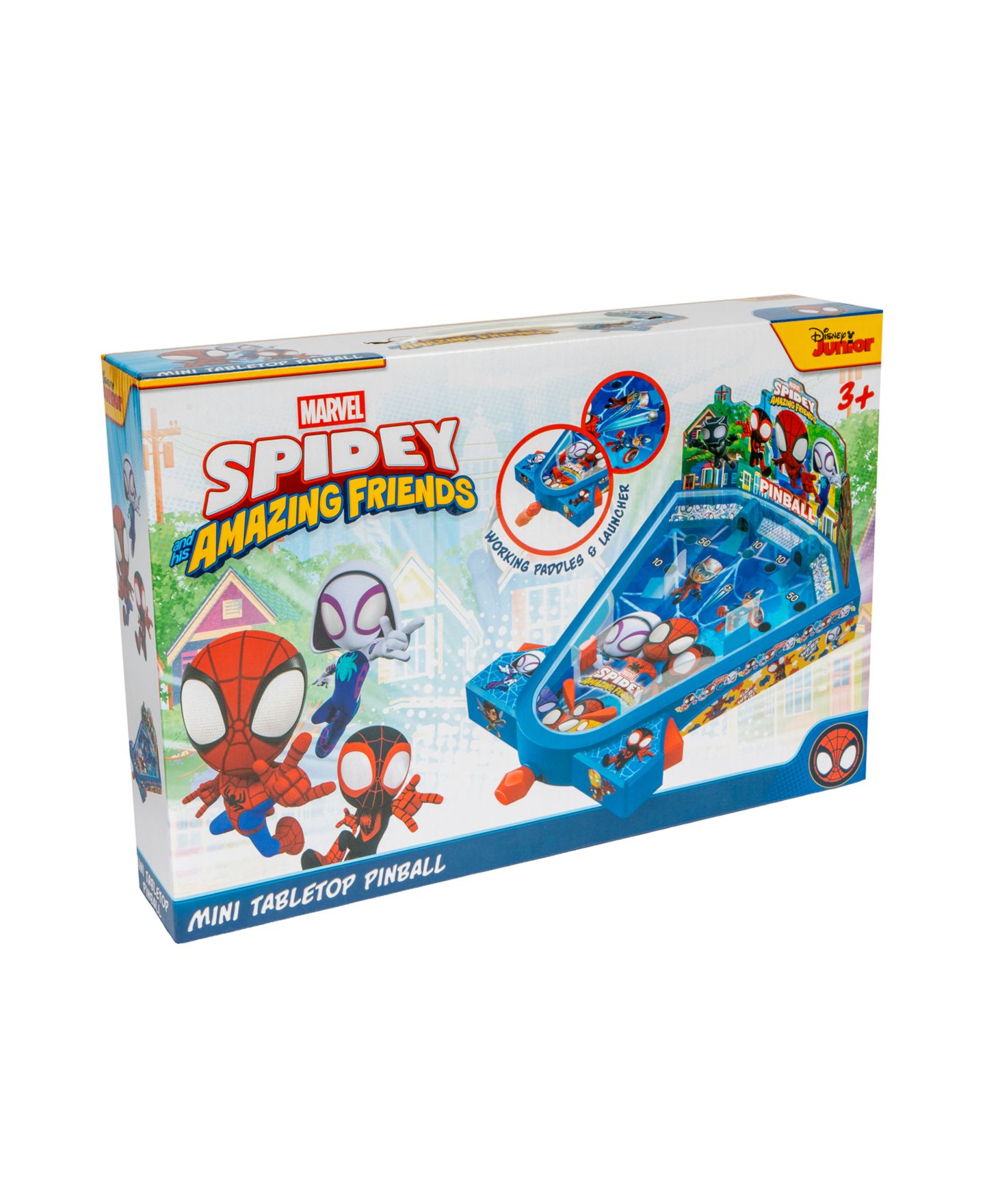 Детская игрушка World Tech Toys Spidey and His Amazing Friends Mini Tabletop Pinball Game, Ages 4+ — фото 1