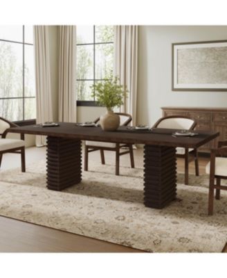 Streamdale Espresso Industrial Dining Table